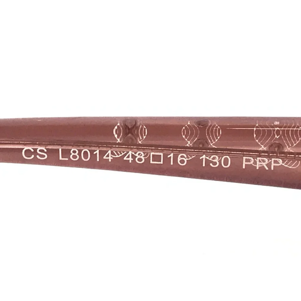 Lantis Optical Eyeglasses Frame L8014 PRP Purple Rectangle Crystals 48-16-130